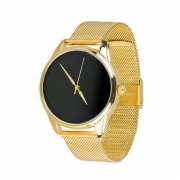 Часы ZIZ Минимализм черный золото - второй ремешок в подарок 5000487