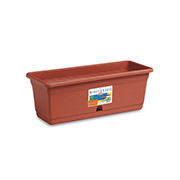 Горщик пластиковий прямокутний з автополивом Portofino 40х20х18 см Stefanplast 79948 теракот