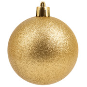 Куля новорічна 10 см Novogod'ko 974044 золотий гліттер