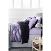 Комплект постільної білизни MirSon 3820 + 0055 Lavanda бузковий і чорний