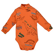 Боді для хлопчика 1415252пдк рібана Татошка помаранчевий з принтом