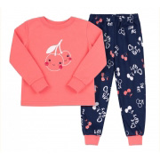 Піжама для дівчинки Бембі ПЖ53 L81-червона з синім