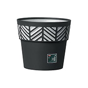 Горшок пластиковый круглый Opera Orfeo 25 см Stefanplast 94753 графит-серый