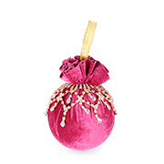 Елочный шар с ажурным украшением Бордовая феерия 10см Lefard 085-100