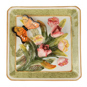 Тарілка декоративна 21 см Метелик з тюльпанами Lefard 59-409