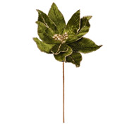 Цветок декоративный 23 см Пуансеттия Yes! Fun 974975 темно-зеленая