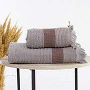 Набір махрових рушників 105 Elite Luxury Gray Mirson 2 шт в подарунковій коробці