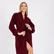 Халат махровий жіночий Nusa NS-6895 бордовий