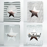 Пакет подарунковий з фольгуванням 33х26х12 см Silver Korobki