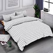 Постільна білизна Клітинка white 101133 бязь-люкс Selena