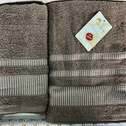 Набір махрових рушників жаккард Arya Hera коричневий