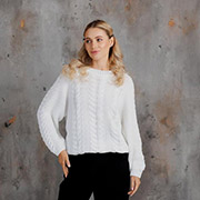 Джемпер жіночий в'язаний Фіона Over Art Knit білий