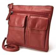 Шкіряна сумка Visconti 18608 A red