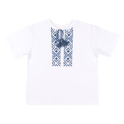 Футболка в етно стилі для хлопчиків Бембі ФБ961 біла