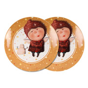 Набір тарілок порцелянових 2 предмети 19 см Я найчудовіший ангел! Lefard 924-674