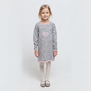 Плаття-туніка для дівчинки Прованс Серце сіре 13928