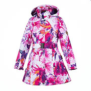 Пальто для дівчаток LEANDRA Huppa 18030004 білий з рожевим