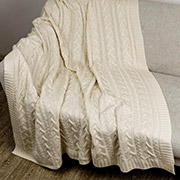 Плед в'язаний Hit Kosa-01 Прованс кремовий