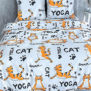 Підліткова постільна білизна Котяча йога 101427 бязь-люкс Selena