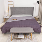 Покривало стьобане двостороннє Дует Димчастий аметист Вілюта