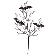 Ветка декоративная 94 см Хэллоуин Black Night YES! Fun 974310 черная глиттер