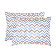 Набор из двух наволочек Зигзаг бязь Home Line голубовато-коричневый