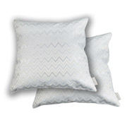 Подушка декоративна на блискавці зі срібним люрексом Зигзаг Lefard