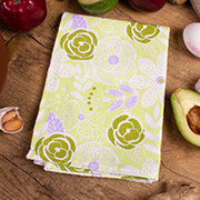 Рушник кухонний вафельний 504 Waffle Salad flowers Mirson