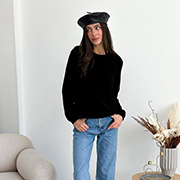 Джемпер в'язаний Cotton Art Knit чорний