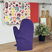 Набір рукавиця-прихватка та 2 рушники Прованс Фіолетовий