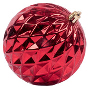 Куля новорічна 10 см Novogod'ko 974085 червона глянець