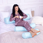 Подушка-валик 8101 Eco Line Blue EcoSilk мікросатин MirSon