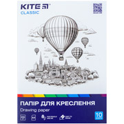 Бумага для черчения 10 листов A4 200 г/м2 Classic Kite K-269