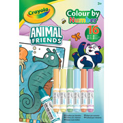 Розмальовка за номерами 16 сторінки 6 фломастерів широка лінія Тварини друзі Crayola 04-7321G