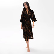 Халат жіночий German Volf 25116 чорний з кантом