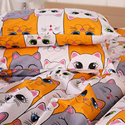 Наволочка 17-0636 Кіт Батон помаранчевий ranforce-elite MirSon