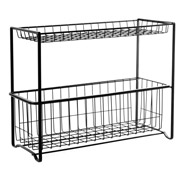 Полиця 2-х ярусна 39.5х15.2х32 см Raum Ringel RG-023b чорна