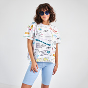 Футболка укорочена колекція 1991 Wear me біла CB000003414