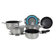 Набір посуду 9 предметів Cookware Set induction Silver Gimex 6977226