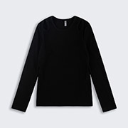 Лонгслів для дівчинки ФТ46 трикотаж-рубчик Бембі YX0-чорний