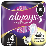 Прокладки гігієнічні 5 шт Always Platinum Secure Night Single