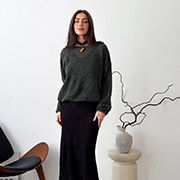 Джемпер в'язаний Soft Art Knit темно-зелений