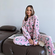 Жіноча тепла піжама Мяу-Лав VEL011 світшот і штани Cosy рожева