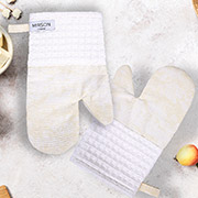 Кухонна рукавиця-прихватка 702 White дак-вафля Mirson