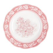 Тарелка фарфоровая 22 см Винтаж Lefard 823-053 розовая