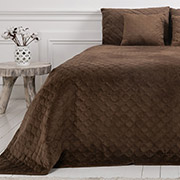 Покривало Ромб круглий Velour ТЕП коричневе