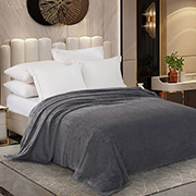 Флісовий плед Love you графіт однотонний