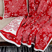 Плед Різдво Прованс червоний