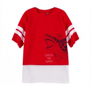 Футболка для хлопчика Bembi ФБ874 червоний з білим