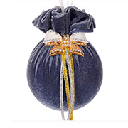 Елочный шар с брошкой бант Глэм 10см Lefard 085-306